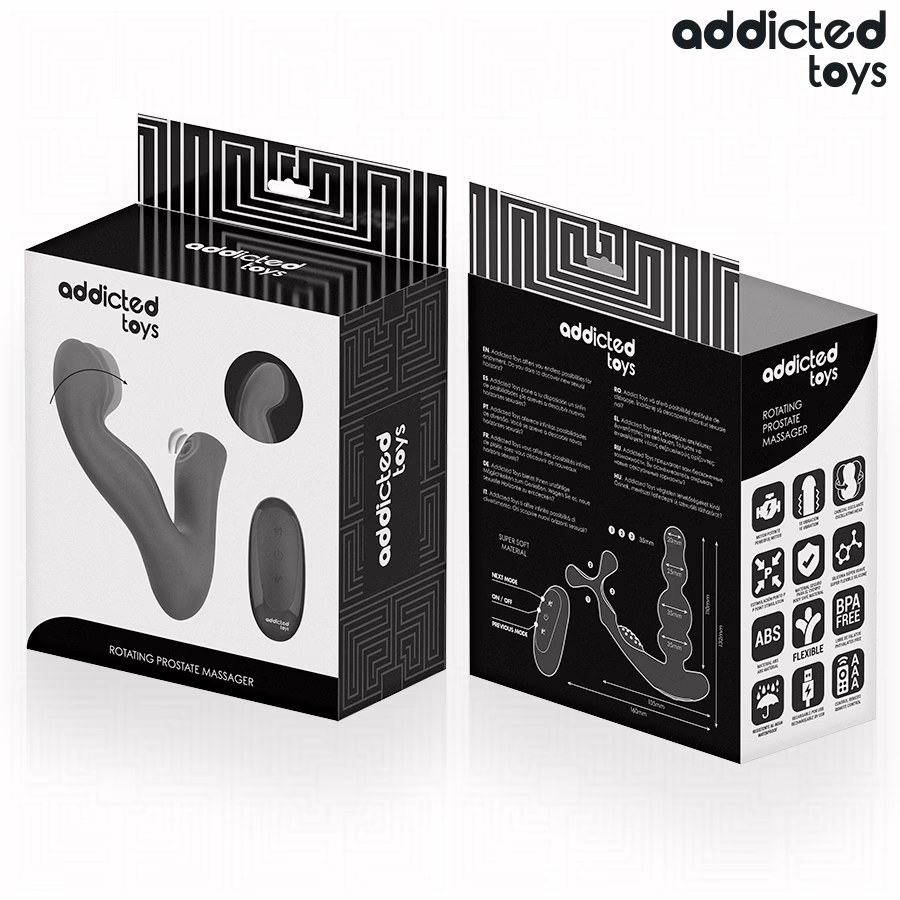 ADDICTED TOYS - MASAJEADOR PROSTÁTICO OSCILANTE CON MODO PULSACIONES CONTROL REMOTO - Imagen 7