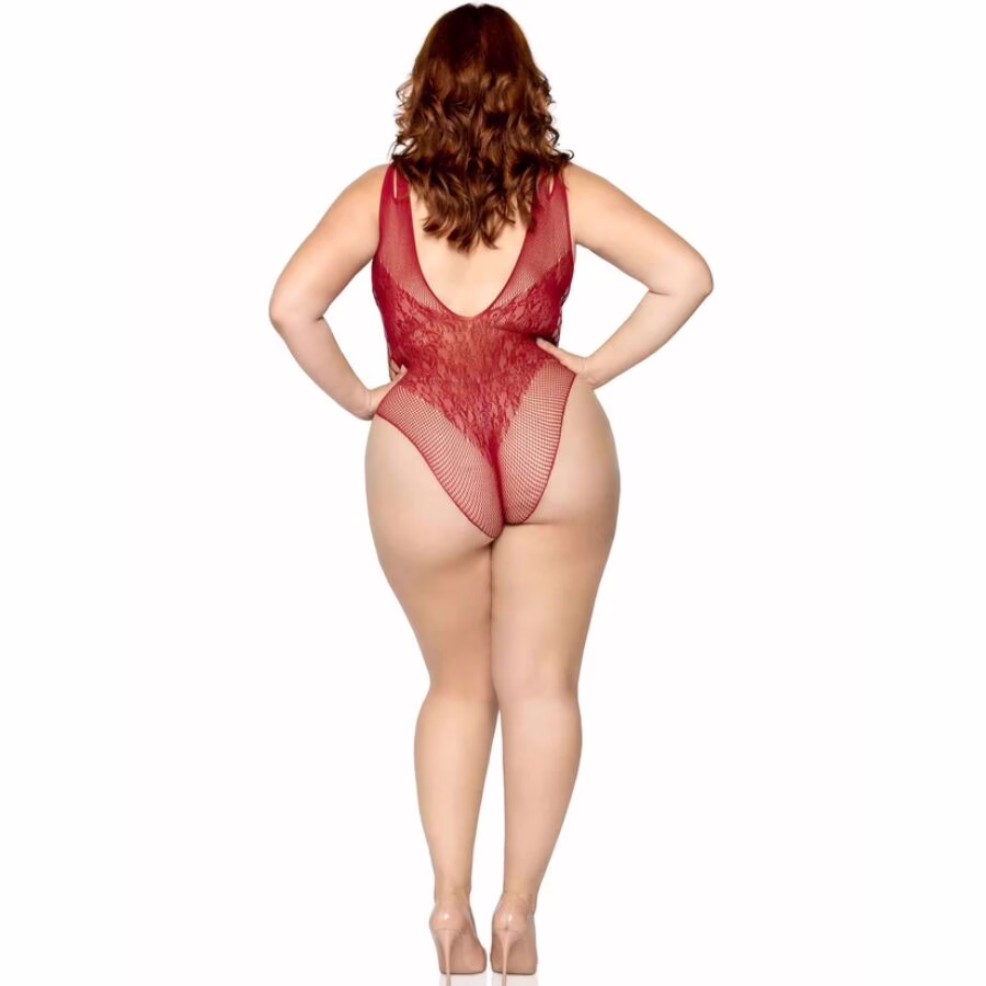 LEG AVENUE - 81641X BODY TIRANTES SIN COSTURAS BURDEOS TALLA 1X/2X - Imagen 5