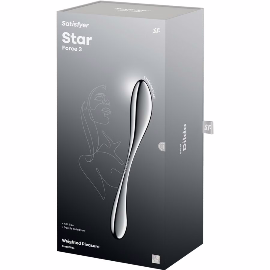 SATISFYER - STAR FORCE 3 DILDO ACERO INOXIDABLE DOBLE USO - Imagen 5