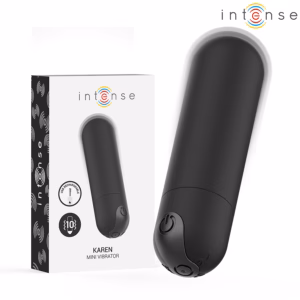 INTENSE - KAREN MINI BALA VIBRADORA 10 MODOS RECARGABLE NEGRO