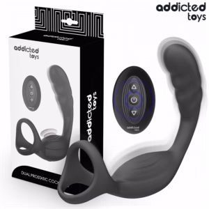 ADDICTED TOYS - ANILLO DOBLE VIBRADOR PROSTÁTICO CONTROL REMOTO