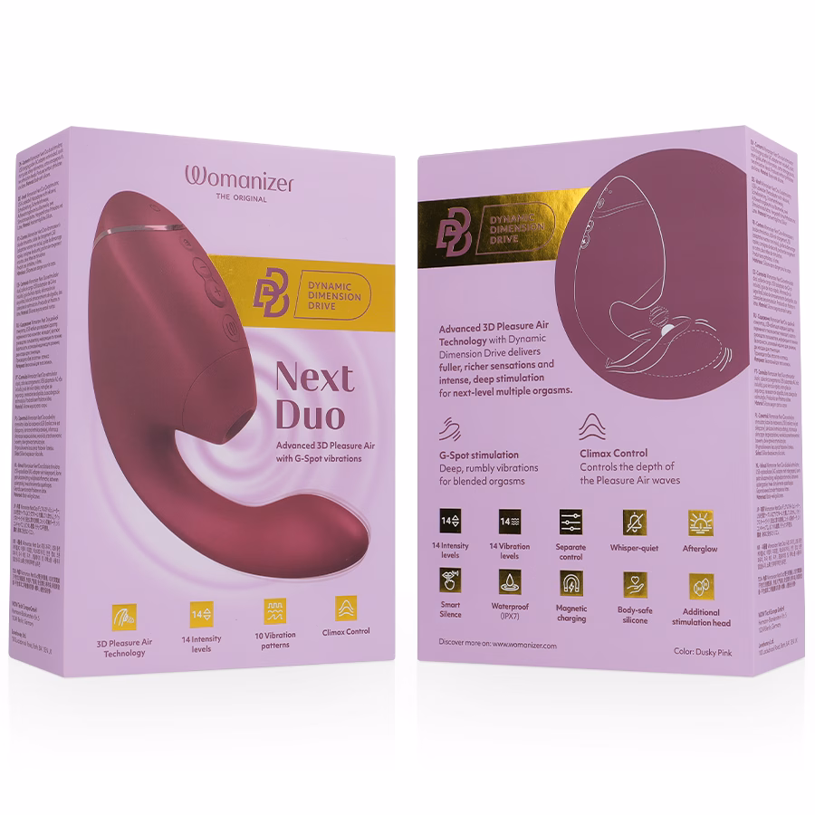 WOMANIZER - DUO NEXT ESTIMULADOR VIBRADOR DUAL CLÍTORIS & PUNTO·G ROSA - Imagen 7
