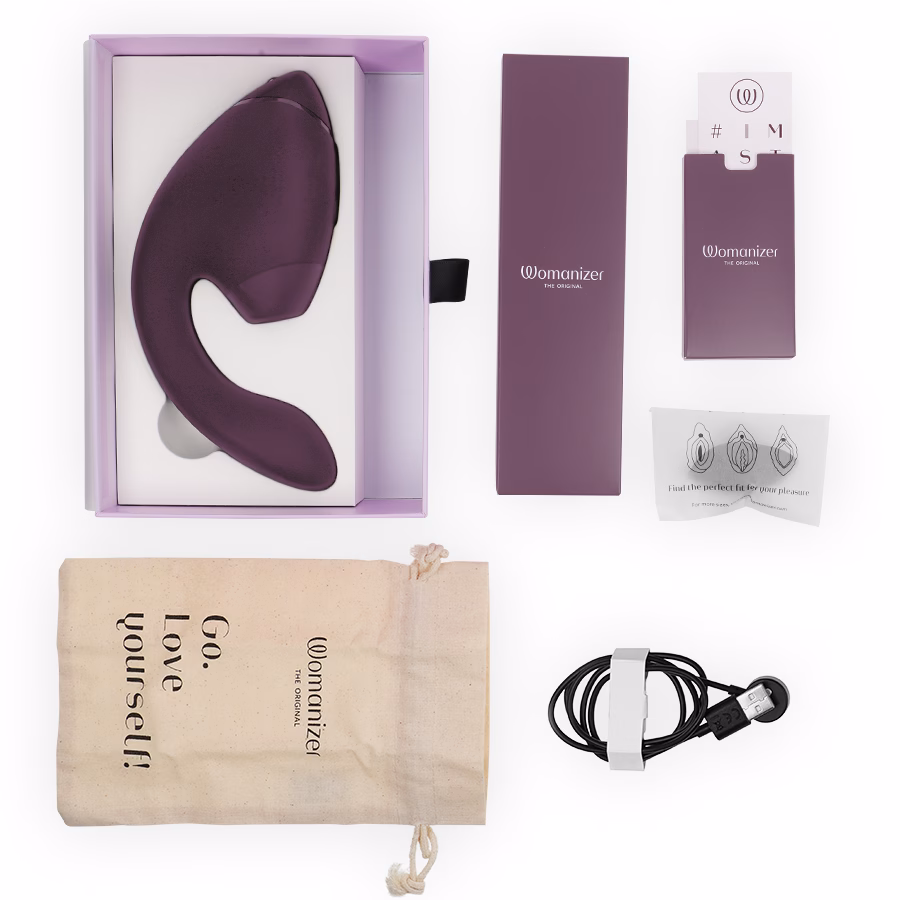 WOMANIZER - DUO NEXT ESTIMULADOR VIBRADOR DUAL CLÍTORIS & PUNTO·G MORADO - Imagen 6