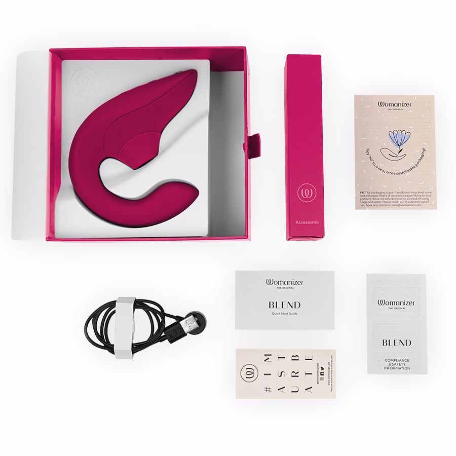 WOMANIZER - BLEND ESTIMULADOR VIBRADOR RABBIT FUCSIA - Imagen 6