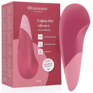 WOMANIZER - VIBE VIBRADOR LAY-ON SILENCIOSO ROSA OSCURO