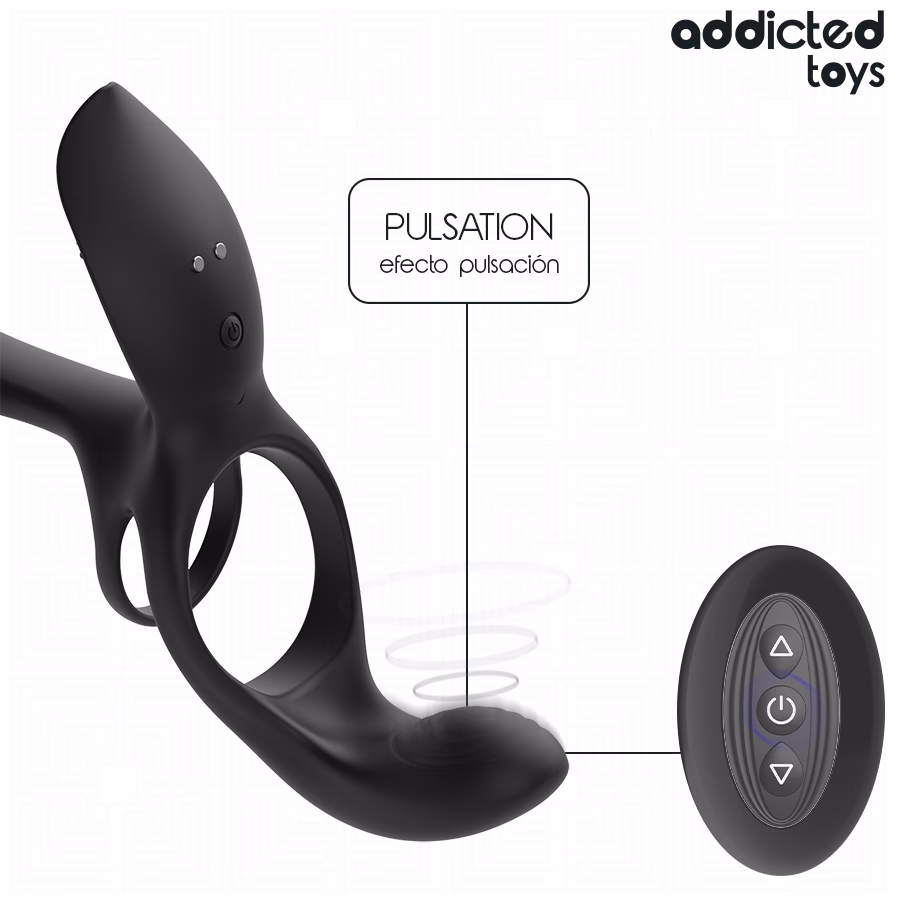 ADDICTED TOYS - ANILLO DOBLE PARA EL PENE CON ESTIMULADOR DE CLÍTORIS - Imagen 5