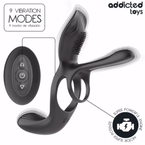 ADDICTED TOYS - ANILLO DOBLE PARA EL PENE CON ESTIMULADOR DE CLÍTORIS