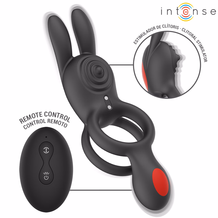 INTENSE - QUINN ANILLO DOBLE CON VIBRACIÓN CONTROL REMOTO