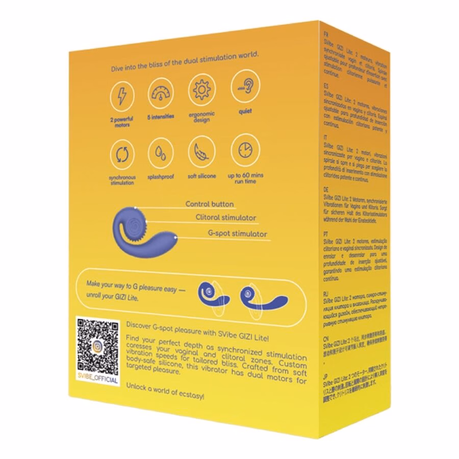 SNAIL VIBE - GIZI LITE VIBRADOR DUAL PUNTO G Y CLÍTORIS MORADO - Imagen 5