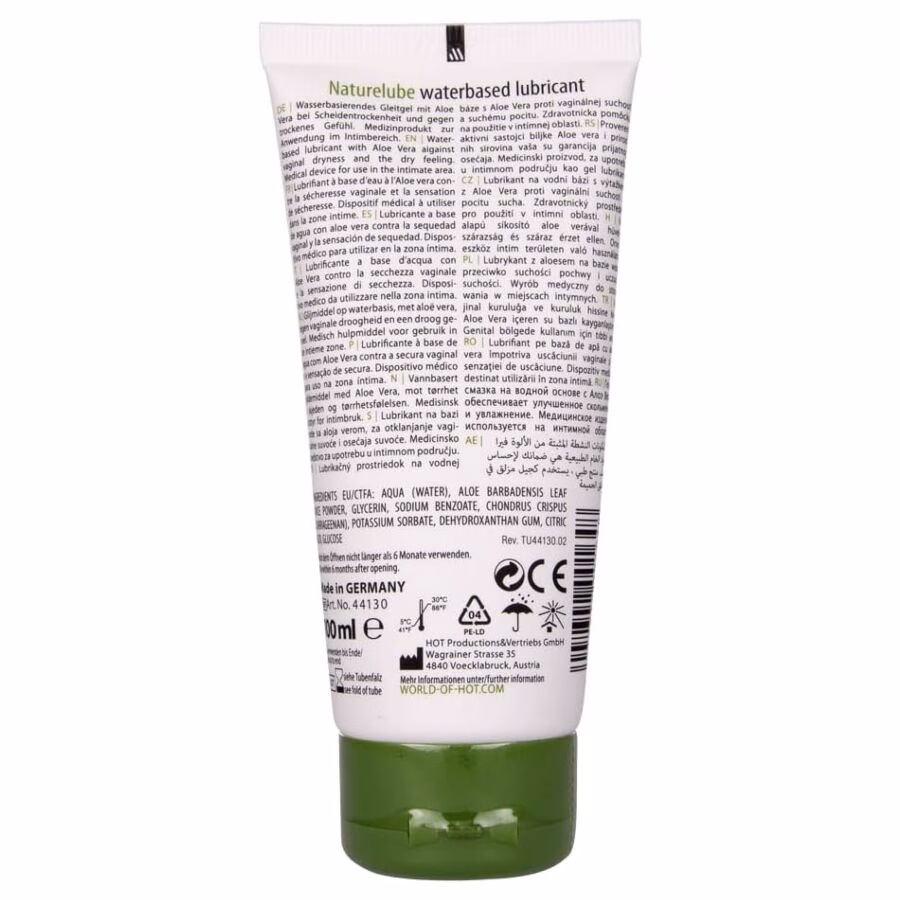 HOT - NATURE LUBE LUBRICANTE BASE AGUA ALOE VERA 100 ML - Imagen 2