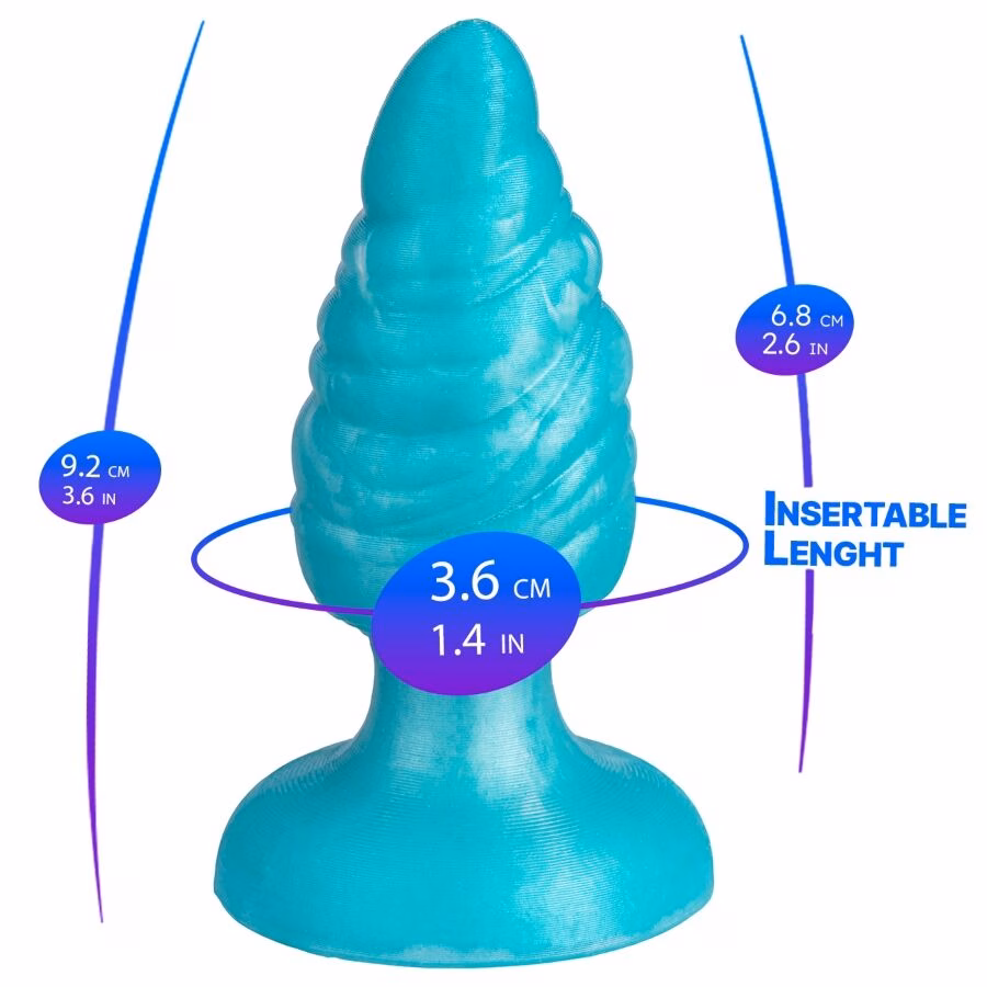 SILEXD - MELTY PLUG ANAL FANTASY SILICONA LIQUIDA TERMOREACTIVO AZUL CELESTE 9.2 CM - Imagen 2