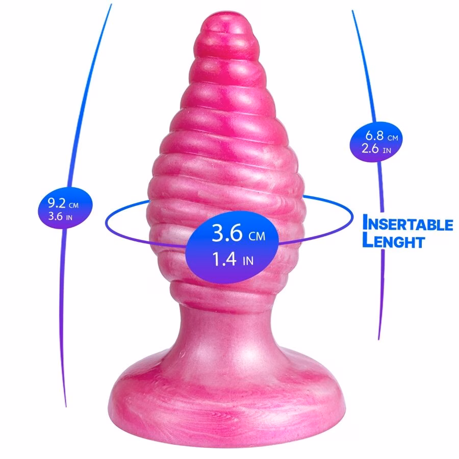 SILEXD - CHERRY PLUG ANAL FANTASY SILICONA LIQUIDA TERMOREACTIVO ROSA 9.2 CM - Imagen 2