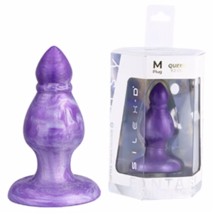 SILEXD - QUEEN PLUG ANAL FANTASY SILICONA LIQUIDA TERMOREACTIVO LILA 9.2 CM