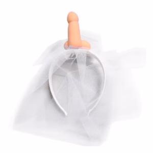 DIABLO PICANTE - VELO DE NOVIA BLANCO CON PENE