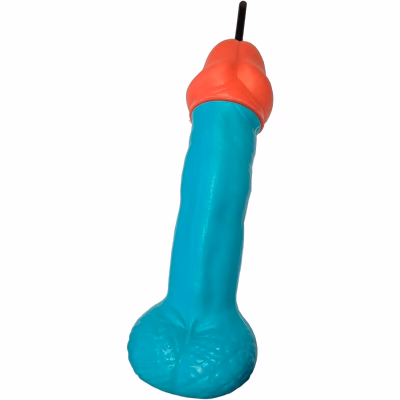 DIABLO PICANTE - VASO PENE PLÁSTICO AZUL