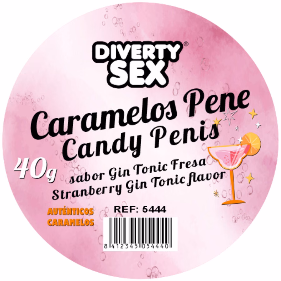 DIABLO PICANTE - 20 CARAMELOS CON FORMA DE PENE CON SABOR GIN TONIC - Imagen 2