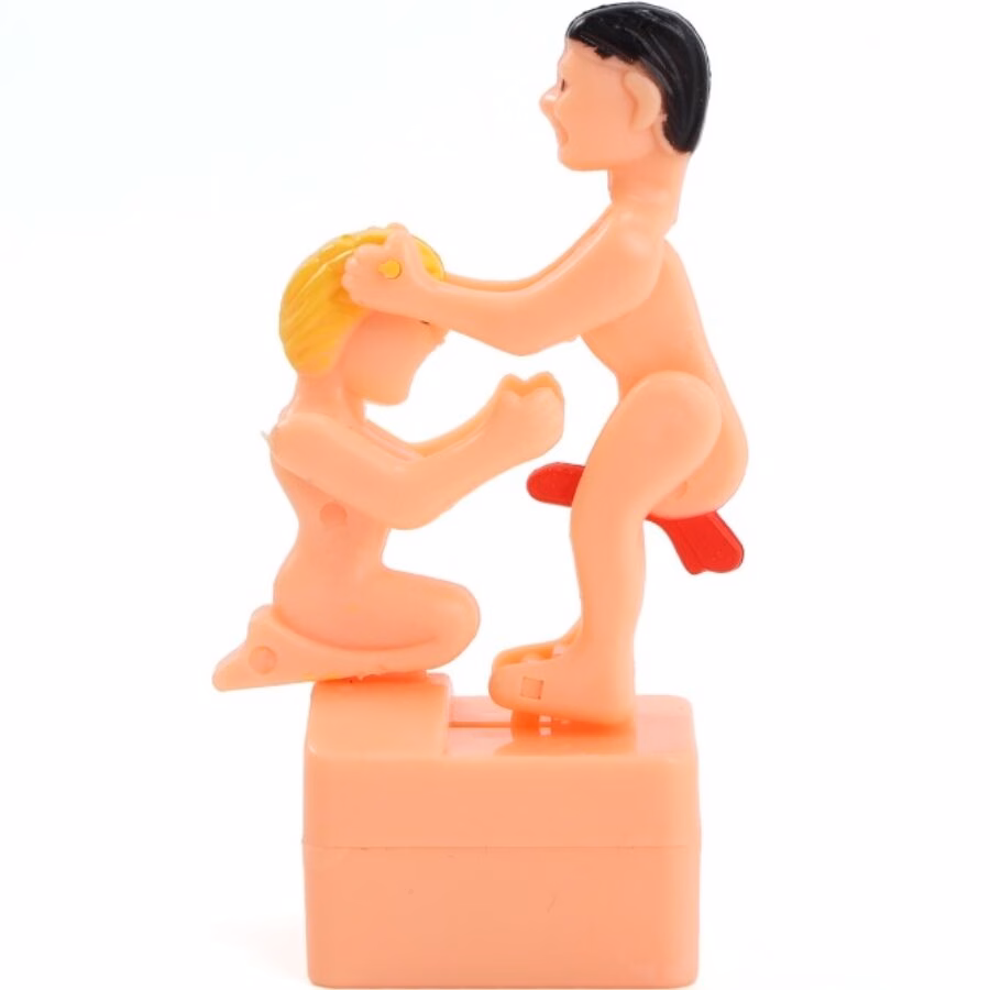 DIABLO PICANTE - MUÑECO BROMA POSTURA SEXUAL FELACIÓN CON CUERDA