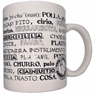 DIABLO PICANTE - TAZA BLANCA DE SINÓNIMOS PENE 370 ML