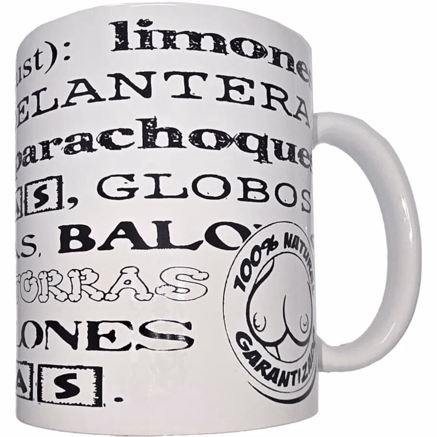 DIABLO PICANTE - TAZA BLANCA DE SINÓNIMOS TETAS 370 ML
