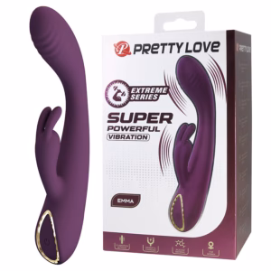 PRETTY LOVE - EMMA VIBRADOR CON ESTIMULADOR RABBIT MORADO