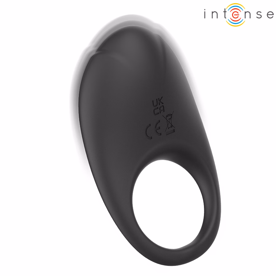 INTENSE - MERLOTTE ANILLO VIBRADOR CON ESTIMULACIÓN DE CLÍTORIS NEGRO