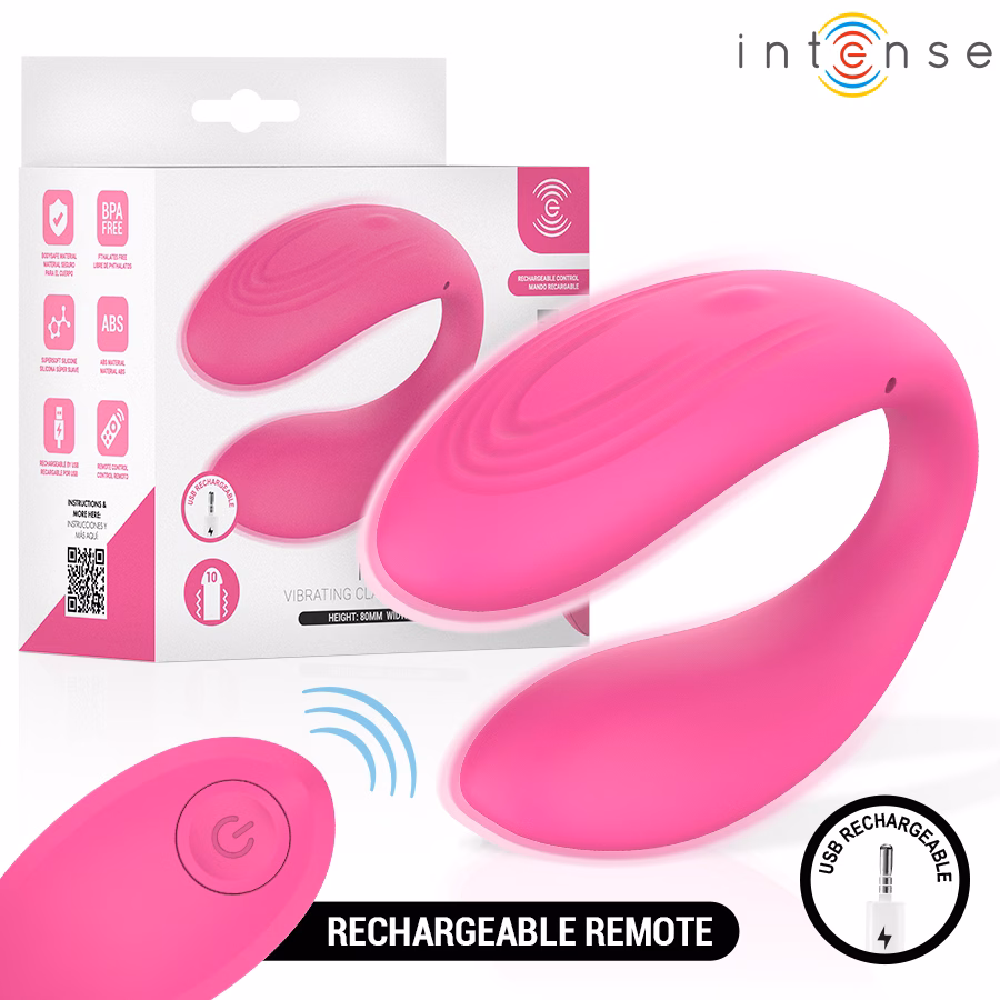 INTENSE - NORA ESTIMULADOR DE PINZA CON VIBRACIÓN ROSA
