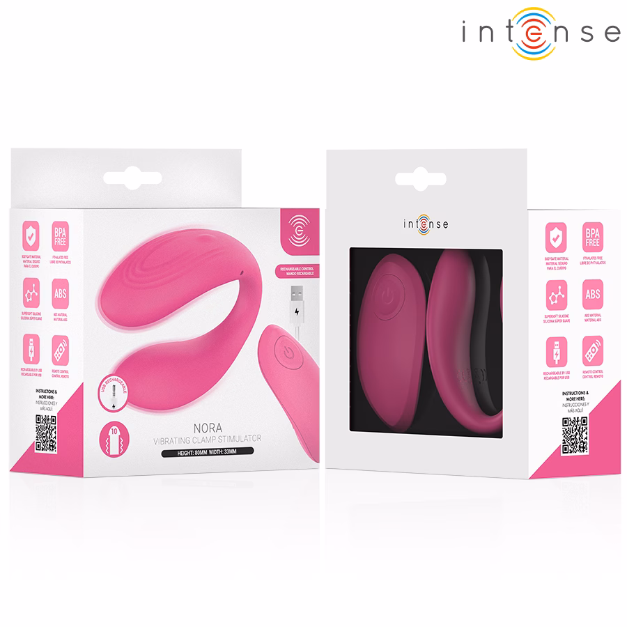 INTENSE - NORA ESTIMULADOR DE PINZA CON VIBRACIÓN ROSA - Imagen 5
