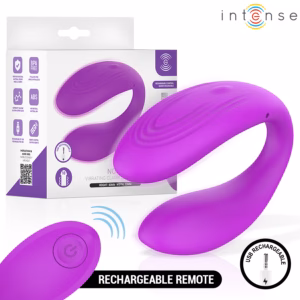 INTENSE - NORA ESTIMULADOR DE PINZA CON VIBRACIÓN MORADO