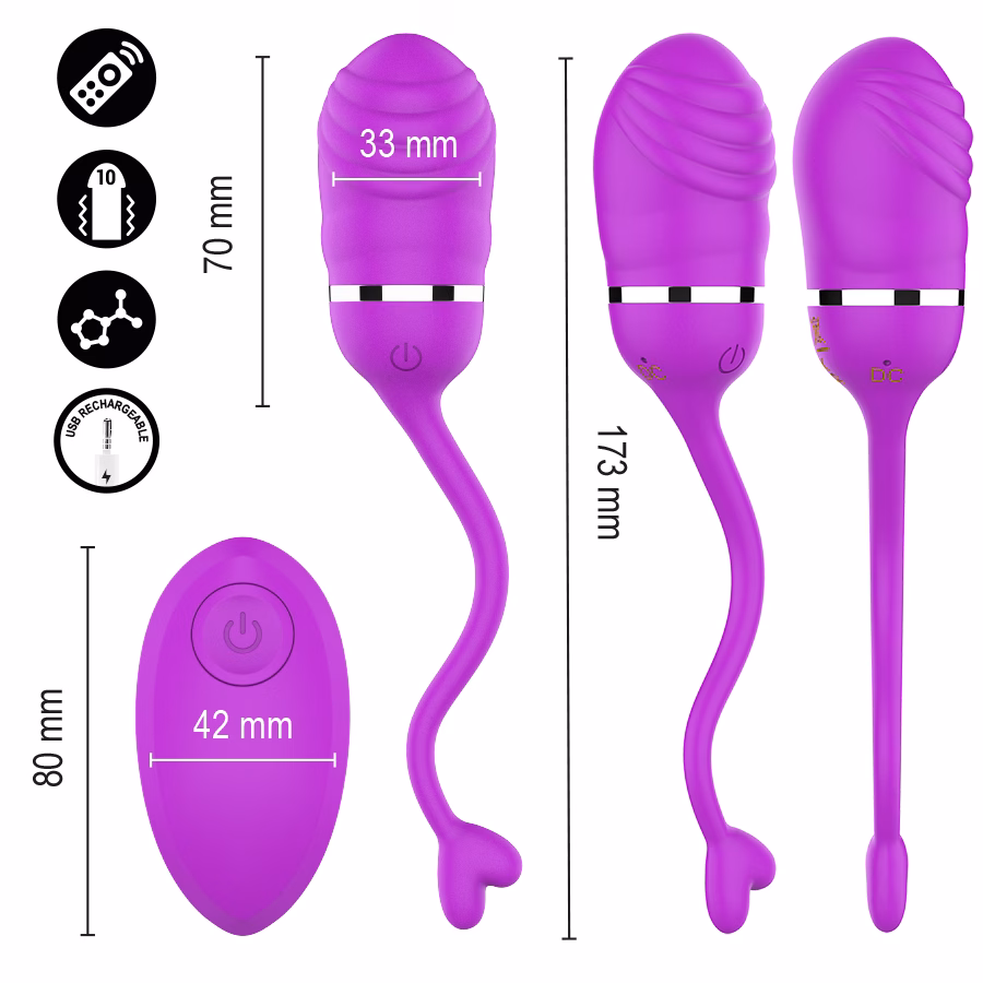 INTENSE - SOOKIE HUEVO VIBRADOR CON CONTROL REMOTO MORADO - Imagen 4