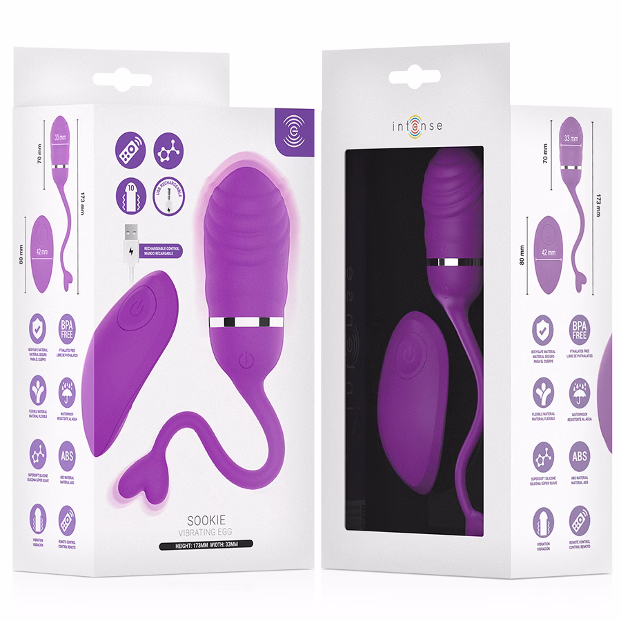 INTENSE - SOOKIE HUEVO VIBRADOR CON CONTROL REMOTO MORADO - Imagen 5