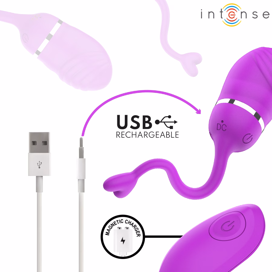 INTENSE - SOOKIE HUEVO VIBRADOR CON CONTROL REMOTO MORADO - Imagen 7