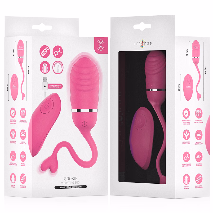 INTENSE - SOOKIE HUEVO VIBRADOR CON CONTROL REMOTO ROSA - Imagen 5