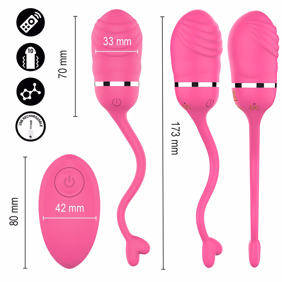 INTENSE - SOOKIE HUEVO VIBRADOR CON CONTROL REMOTO ROSA - Imagen 4