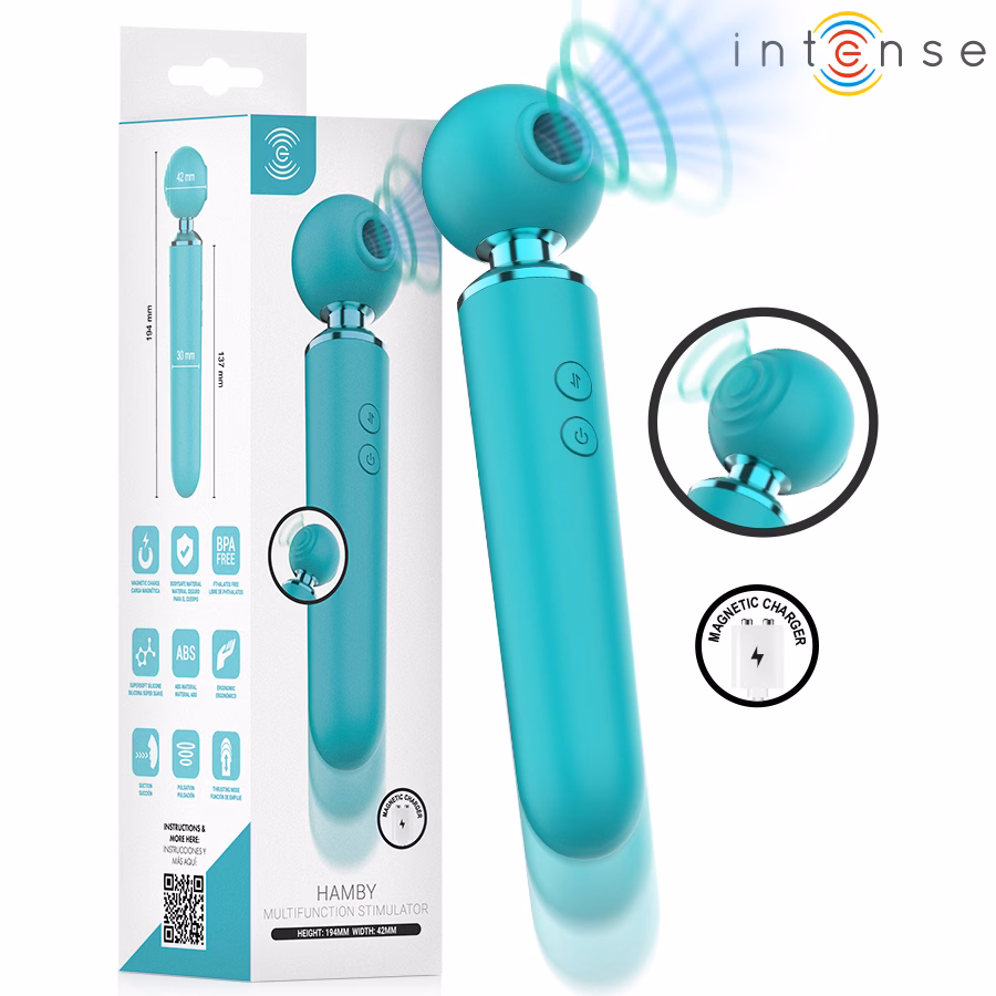 INTENSE - HAMBY ESTIMULADOR MULTIFUNCIÓN CON SUCCIÓN Y VIBRACIÓN