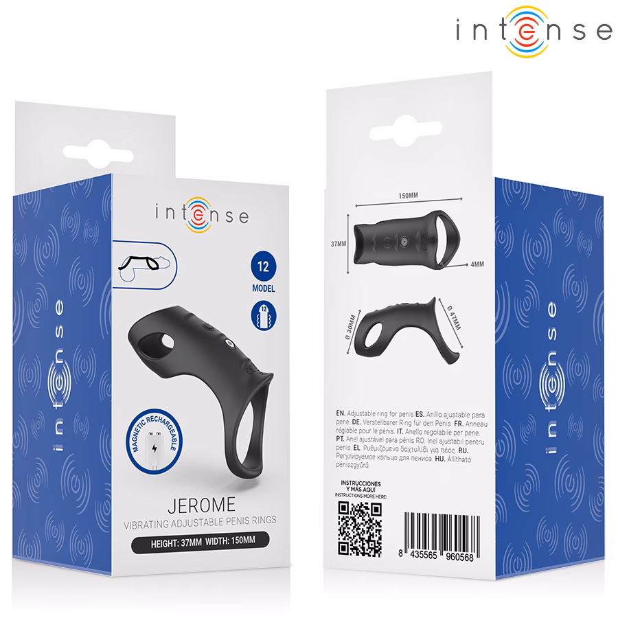 INTENSE - JEROME ANILLO VIBRADOR AJUSTABLE MODELO 12 - Imagen 7