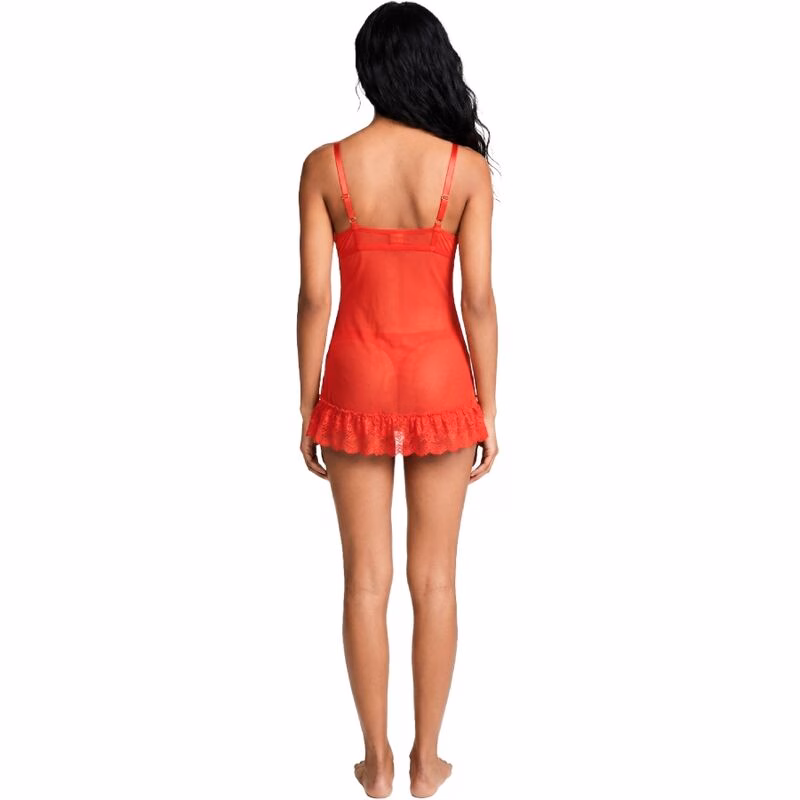 LIVCO CORSETTI FASHION - NUIT SET CAMISETA + PANTY ROJO 2028 L/XL - Imagen 2