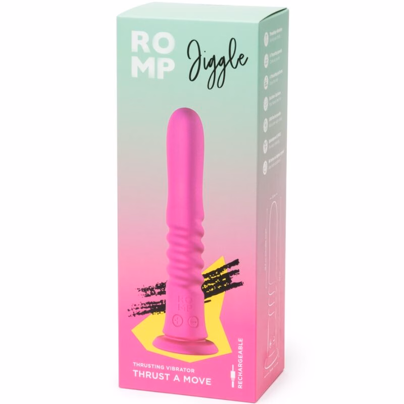 ROMP - JIGGLE VIBRADOR UP AND DOWN CON VENTOSA ROSA - Imagen 8