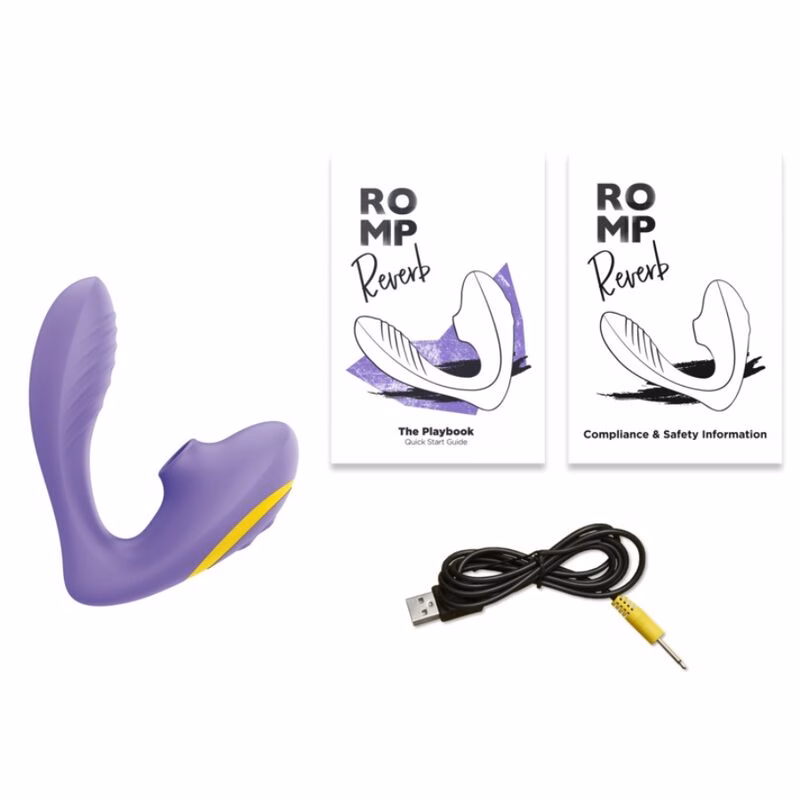 ROMP - REVERB ESTIMULADOR PUNTO G Y SUCCIONADOR DE CLÍTORIS LILA - Imagen 7
