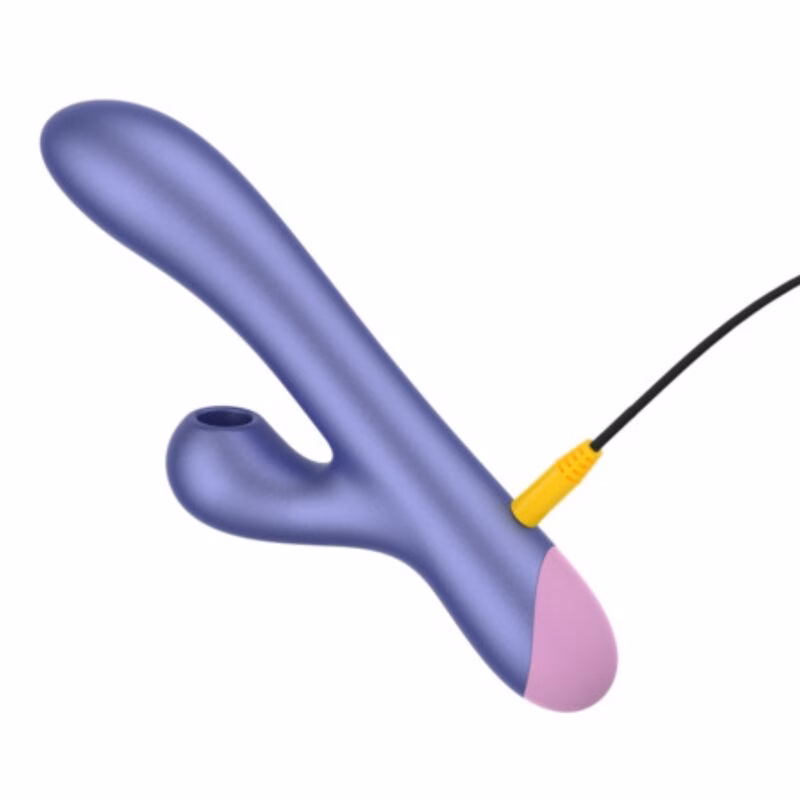ROMP - PULSE VIBRADOR RABBIT DUAL PUNTO G AZUL ELÉCTRICO - Imagen 4