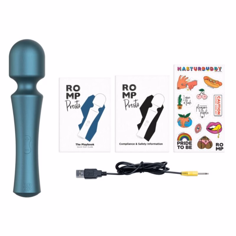 ROMP - PRESTO MINI WAND VIBRADOR CABEZAL FLEXIBLE VERDE - Imagen 11