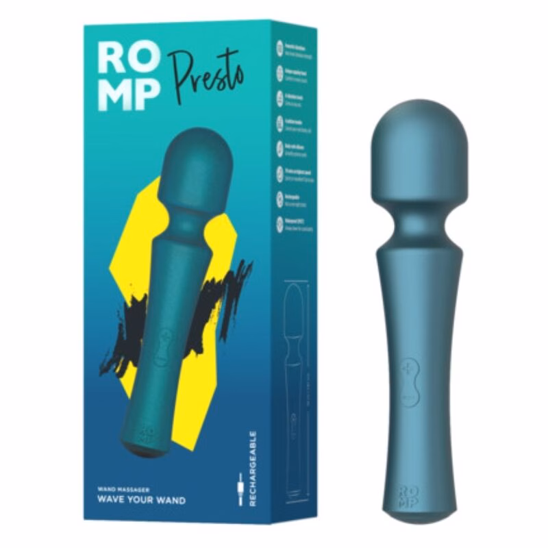 ROMP - PRESTO MINI WAND VIBRADOR CABEZAL FLEXIBLE VERDE - Imagen 6