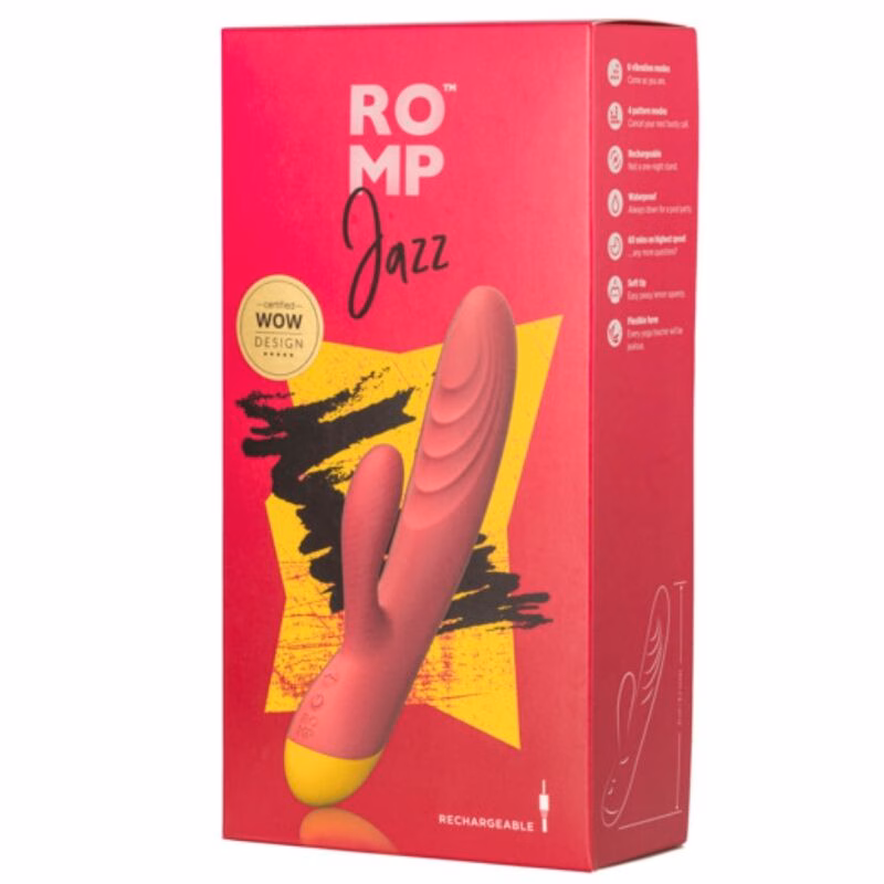 ROMP - JAZZ VIBRADOR RABBIT RECARGABLE ROJO - Imagen 5