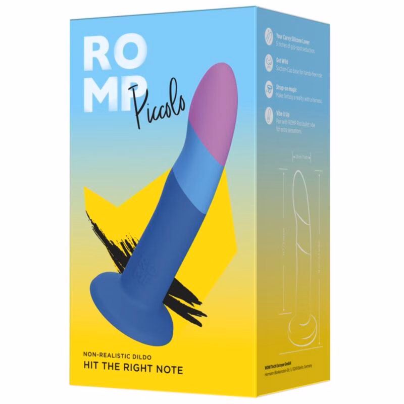 ROMP - PICCOLO DILDO SILICONA CON VENTOSA TRICOLOR 14 CM - Imagen 5