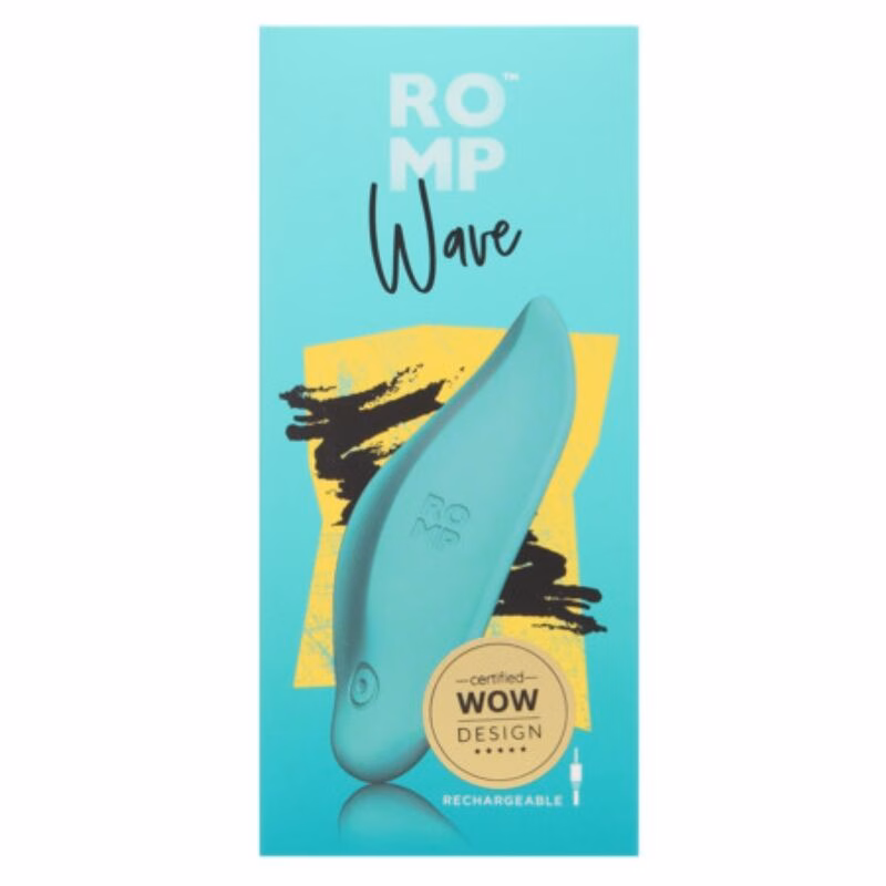 ROMP - WAVE VIBRADOR ESTIMULADOR DE CLÍTORIS FORMA ERGONÓMICA VERDE AGUA - Imagen 8