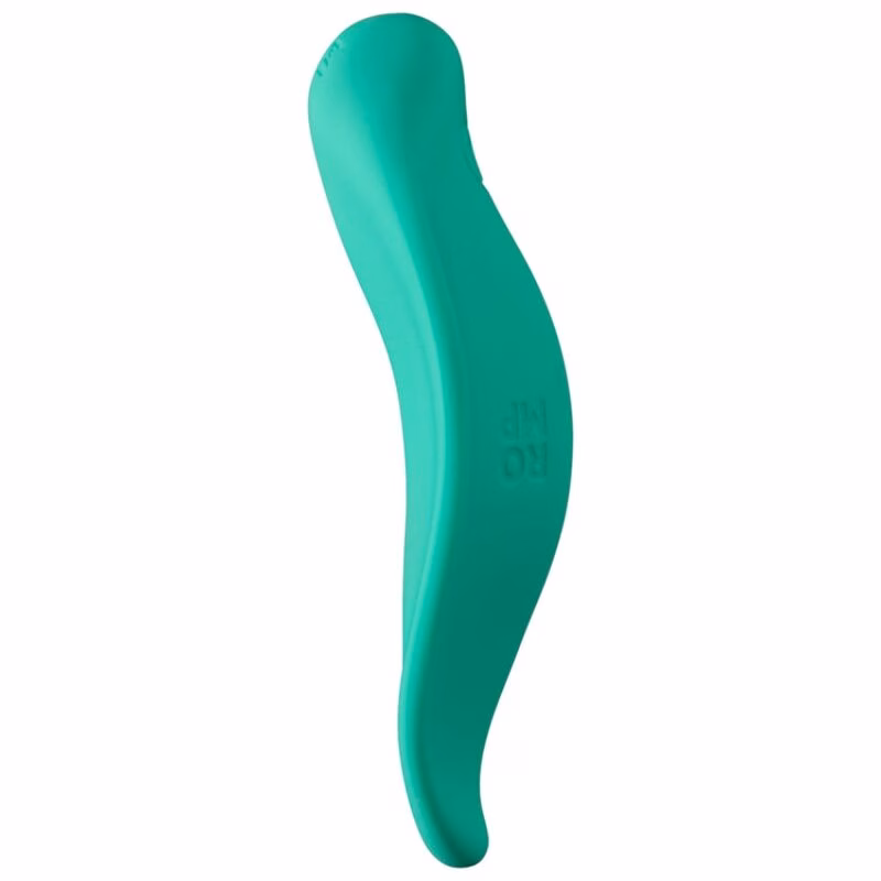 ROMP - WAVE VIBRADOR ESTIMULADOR DE CLÍTORIS FORMA ERGONÓMICA VERDE AGUA - Imagen 5