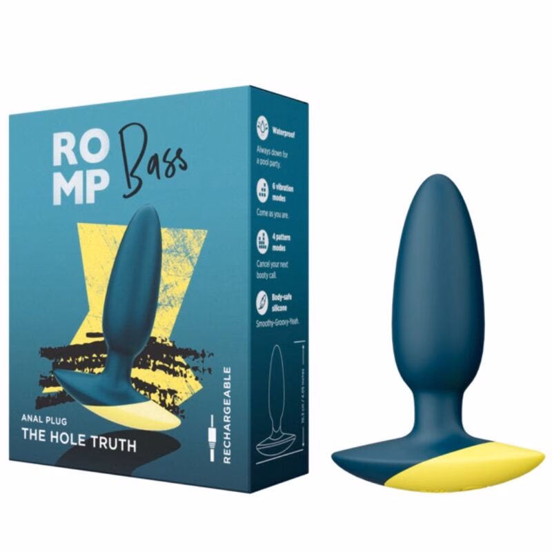 ROMP - BASS PLUG ANAL VIBRADOR 10 CM VERDE - Imagen 2