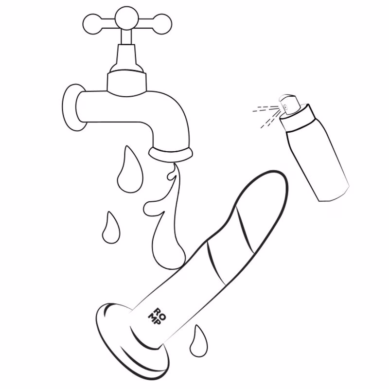 ROMP - DIZI DILDO SILICONA CON VENTOSA TRICOLOR 18 CM - Imagen 6