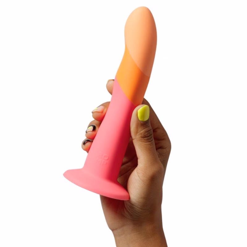 ROMP - DIZI DILDO SILICONA CON VENTOSA TRICOLOR 18 CM - Imagen 4