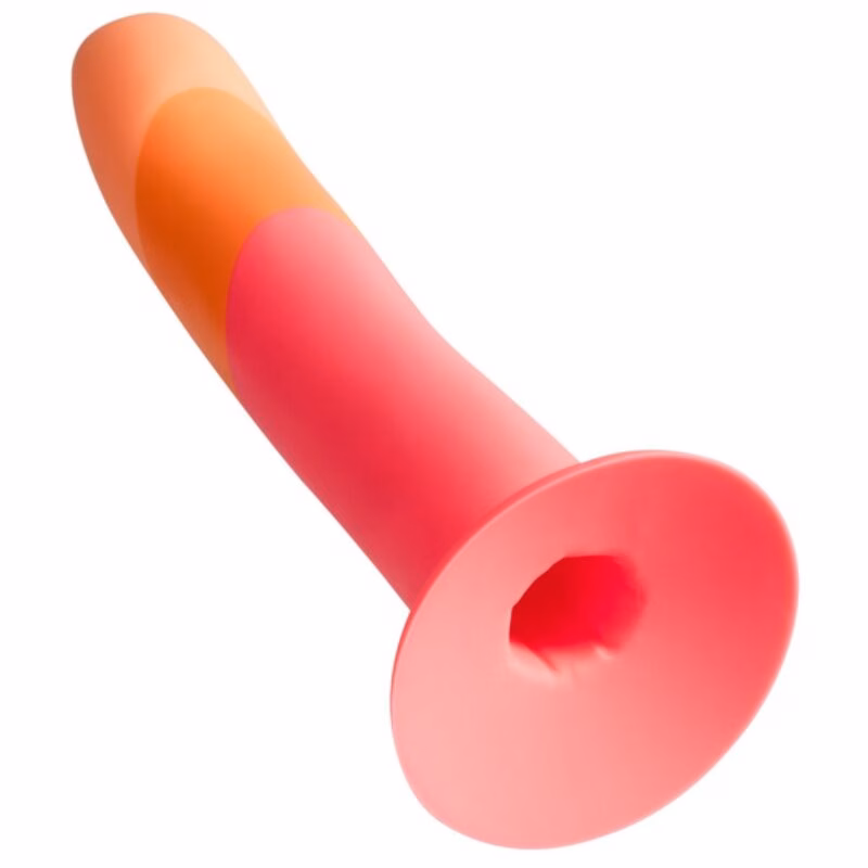 ROMP - DIZI DILDO SILICONA CON VENTOSA TRICOLOR 18 CM - Imagen 3