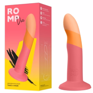 ROMP - DIZI DILDO SILICONA CON VENTOSA TRICOLOR 18 CM